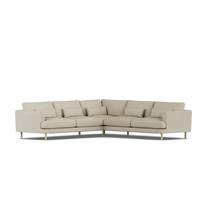 Bredhult Sofa - Bern Beige 0341-Eiche weiß geölt, Ecksofa F - 1898