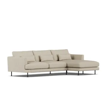 Bredhult Sofa - Bern Beige 0341-Schwarzer Stahl, 2,5-sitzig C1 - 1898
