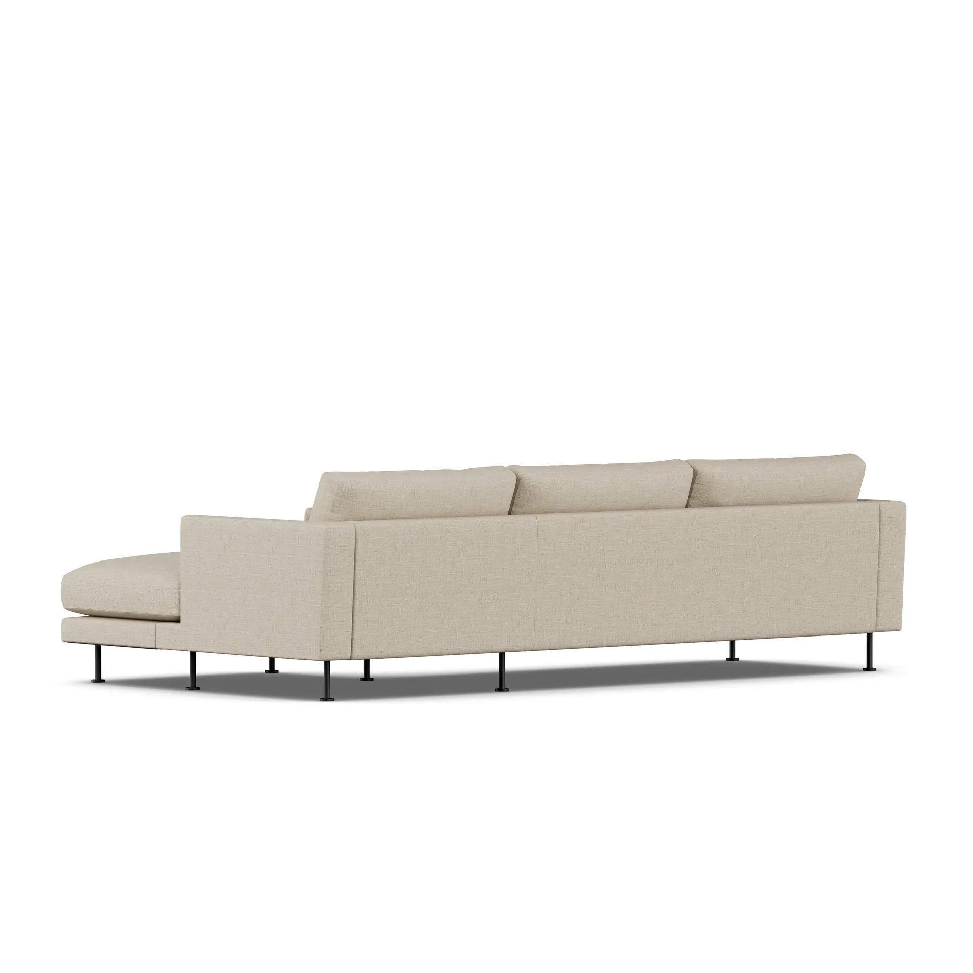 Bredhult Sofa, Bern Beige 0341-Schwarzer Stahl, 2,5-sitzig C1 1898