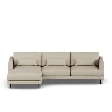Bredhult Sofa - Bern Beige 0341-Schwarzer Stahl, 2,5-sitzig C2 - 1898