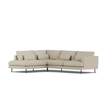 Bredhult Sofa - Bern Beige 0341-Schwarzer Stahl, 3-sitzig A2 - 1898