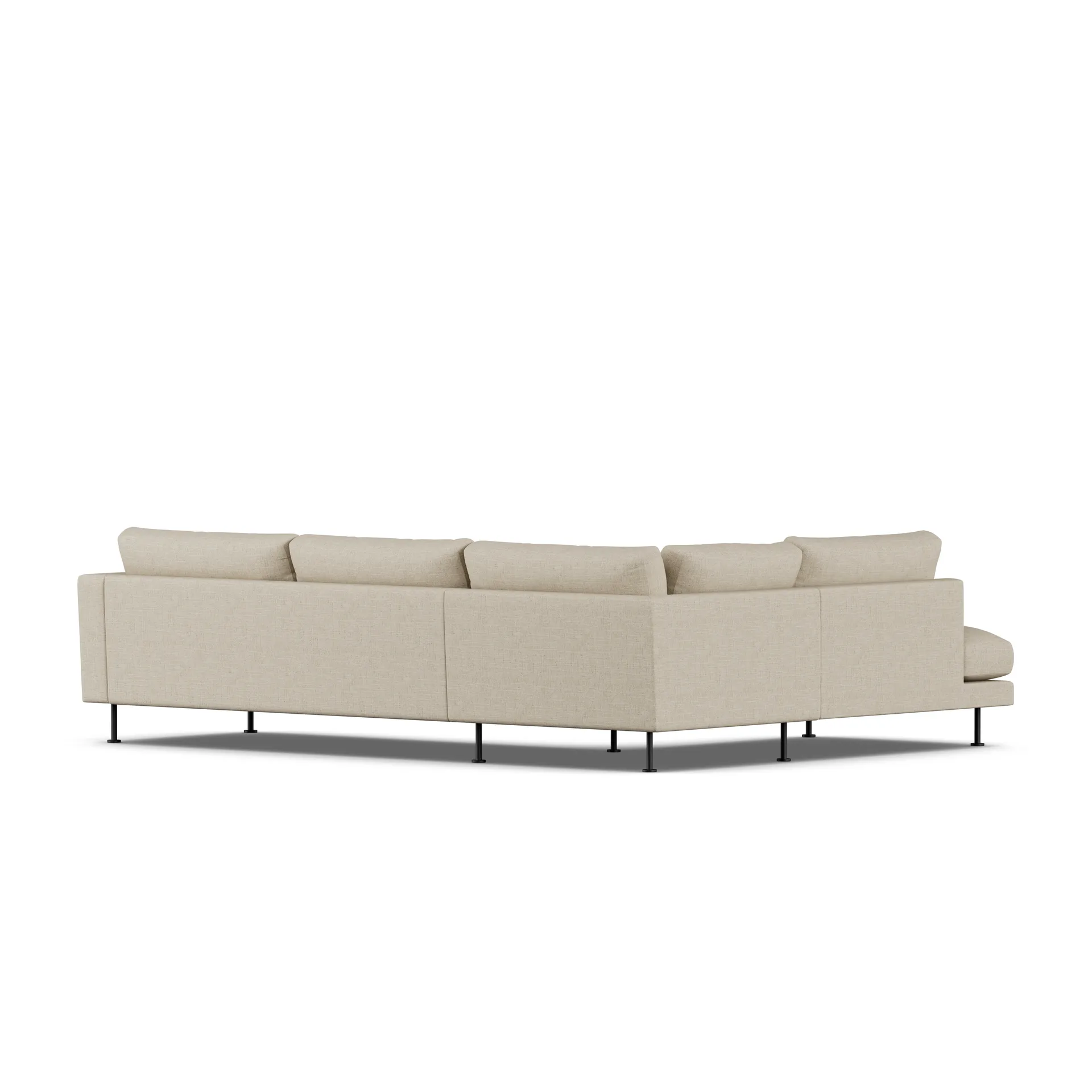 Bredhult Sofa, Bern Beige 0341-Schwarzer Stahl, 3-sitzig A2 1898