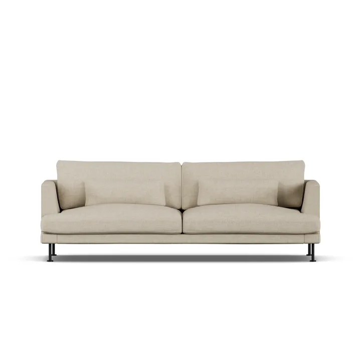Bredhult Sofa - Bern Beige 0341-Schwarzer Stahl, 3-sitzig - 1898