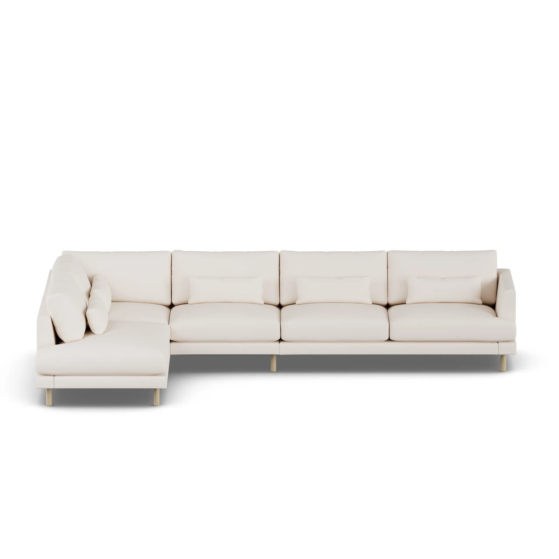 Bredhult Sofa, Caleido Beige 9600-Eiche weiß geölt, 4-sitzig B2 1898