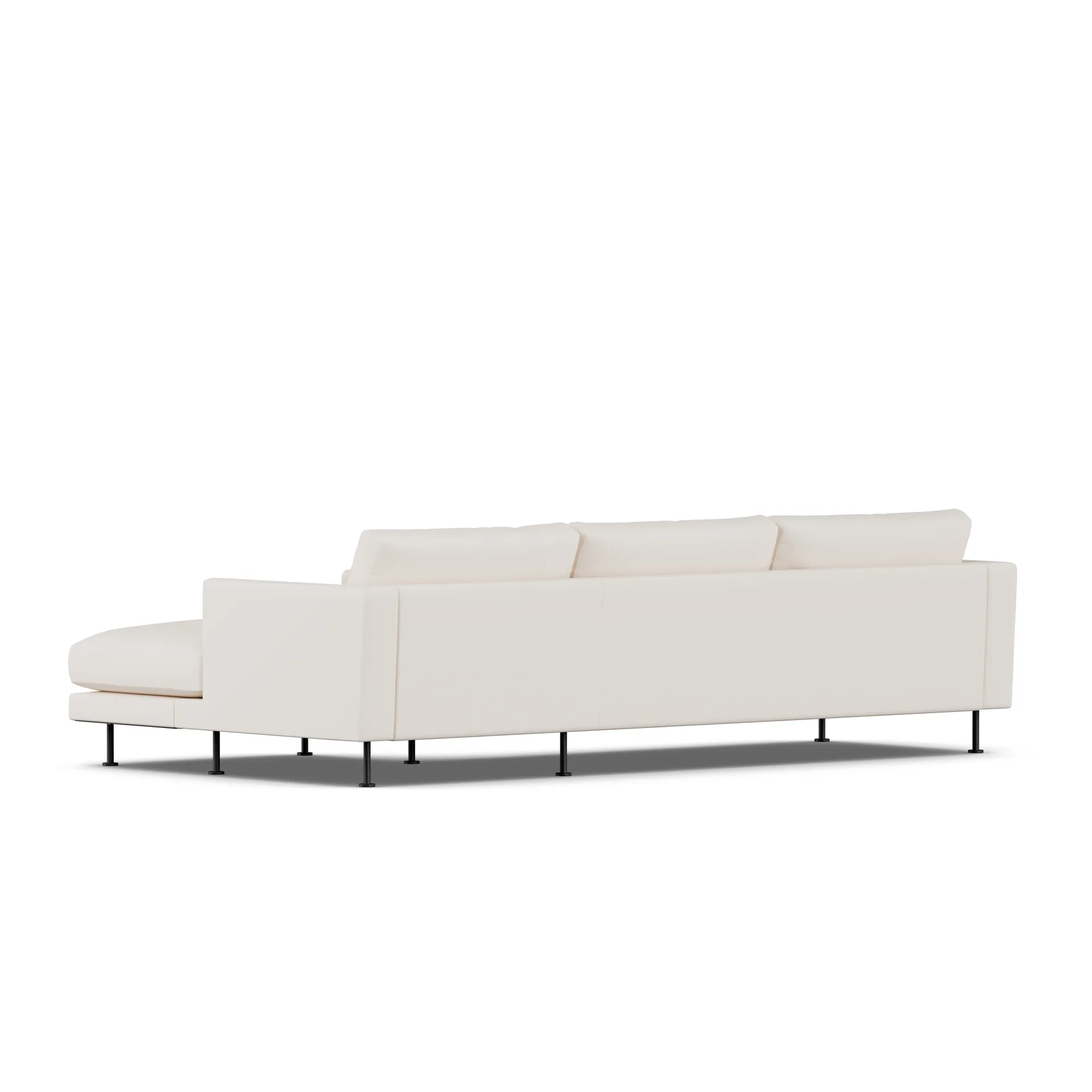 Bredhult Sofa, Caleido Beige 9600-Schwarzer Stahl, 2,5-sitzig C1 1898