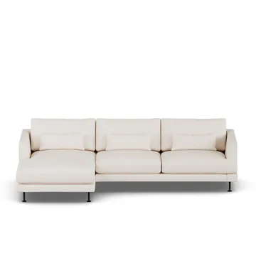 Bredhult Sofa - Caleido Beige 9600-Schwarzer Stahl, 2,5-sitzig C2 - 1898