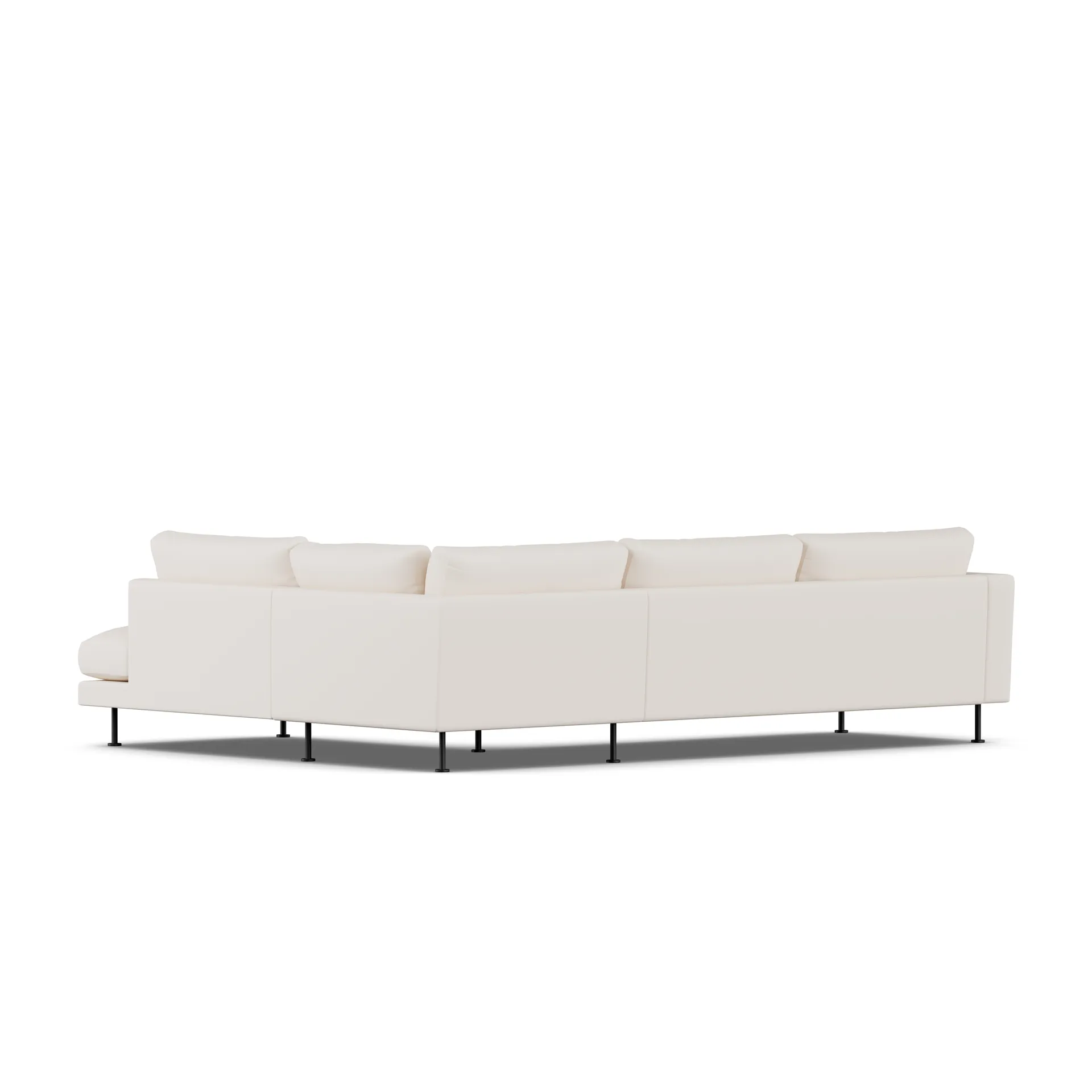 Bredhult Sofa, Caleido Beige 9600-Schwarzer Stahl, 3-sitzig A1 1898