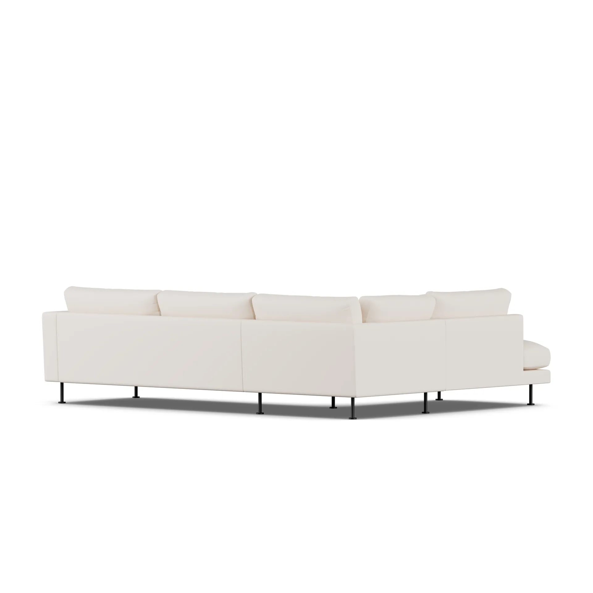 Bredhult Sofa, Caleido Beige 9600-Schwarzer Stahl, 3-sitzig A2 1898