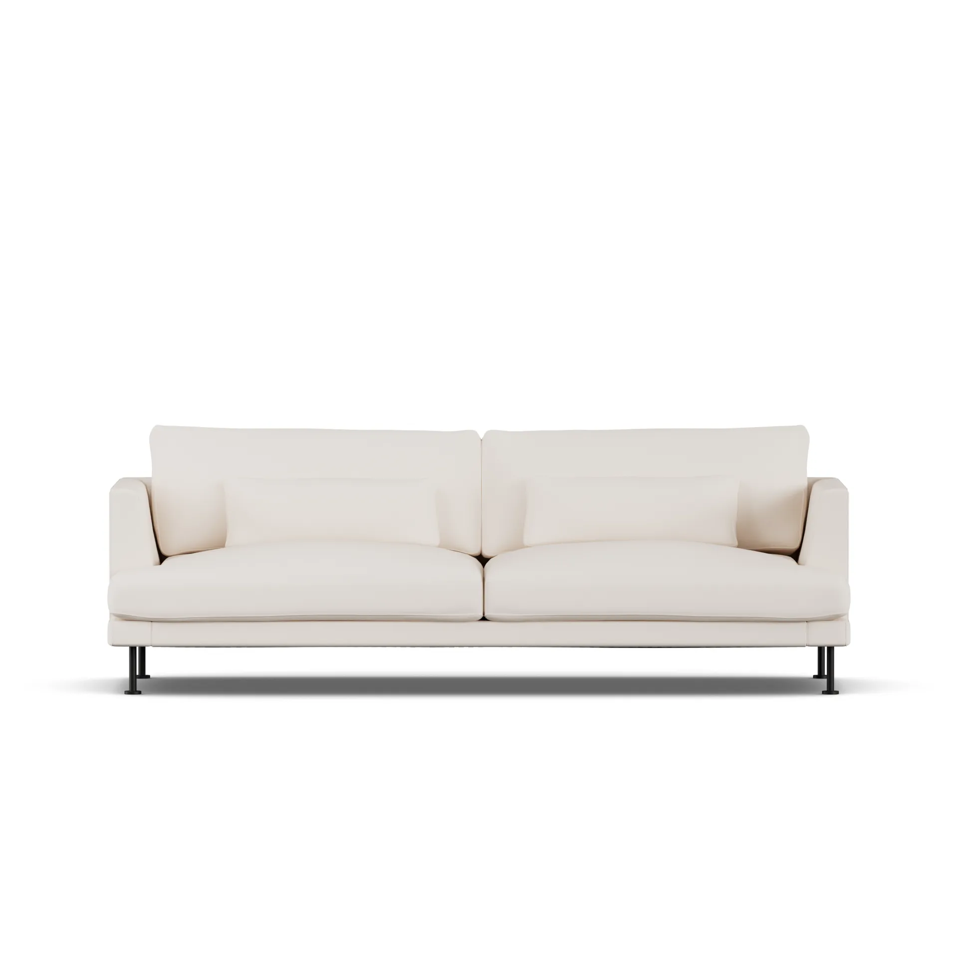Bredhult Sofa, Caleido Beige 9600-Schwarzer Stahl, 3-sitzig 1898