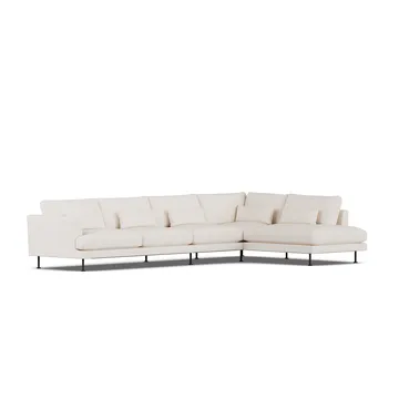 Bredhult Sofa - Caleido Beige 9600-Schwarzer Stahl, 4-sitzig B1 - 1898