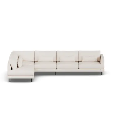 Bredhult Sofa - Caleido Beige 9600-Schwarzer Stahl, 4-sitzig B2 - 1898