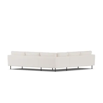 Bredhult Sofa - Caleido Beige 9600-Schwarzer Stahl, Ecksofa F - 1898