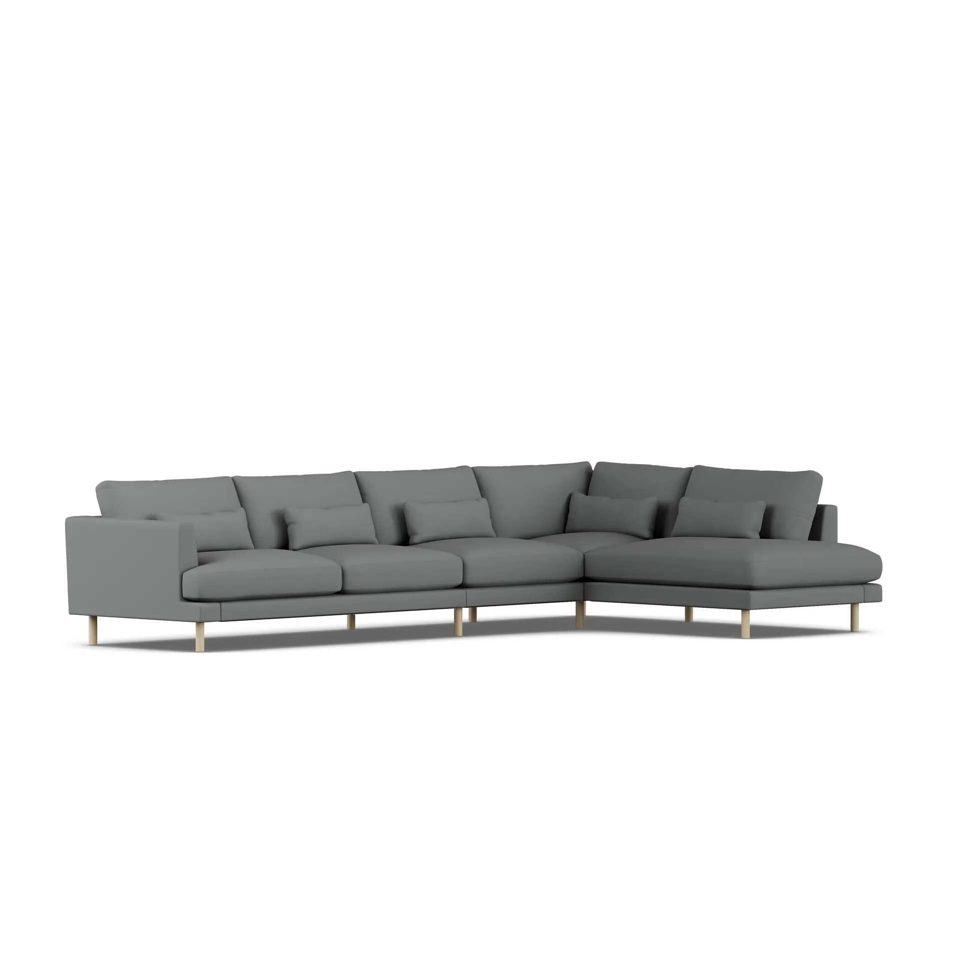 Bredhult Sofa, Caleido Grey 1240-Eiche weiß geölt, 4-sitzig B1 1898