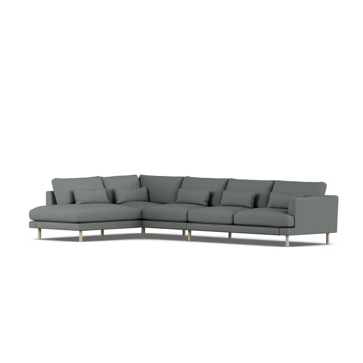 Bredhult Sofa - Caleido Grey 1240-Eiche weiß geölt, 4-sitzig B2 - 1898