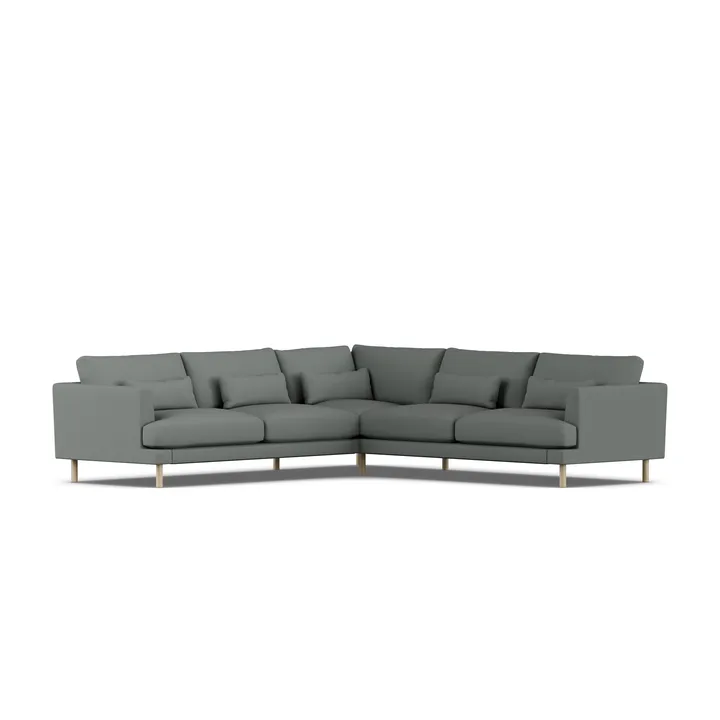 Bredhult Sofa - Caleido Grey 1240-Eiche weiß geölt, Ecksofa F - 1898