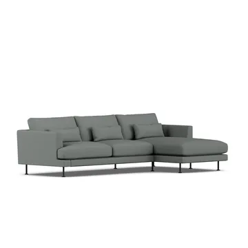 Bredhult Sofa - Caleido Grey 1240-Schwarzer Stahl, 2,5-sitzig C1 - 1898