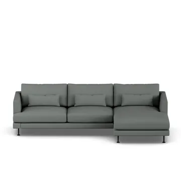 Bredhult Sofa - Caleido Grey 1240-Schwarzer Stahl, 2,5-sitzig C1 - 1898