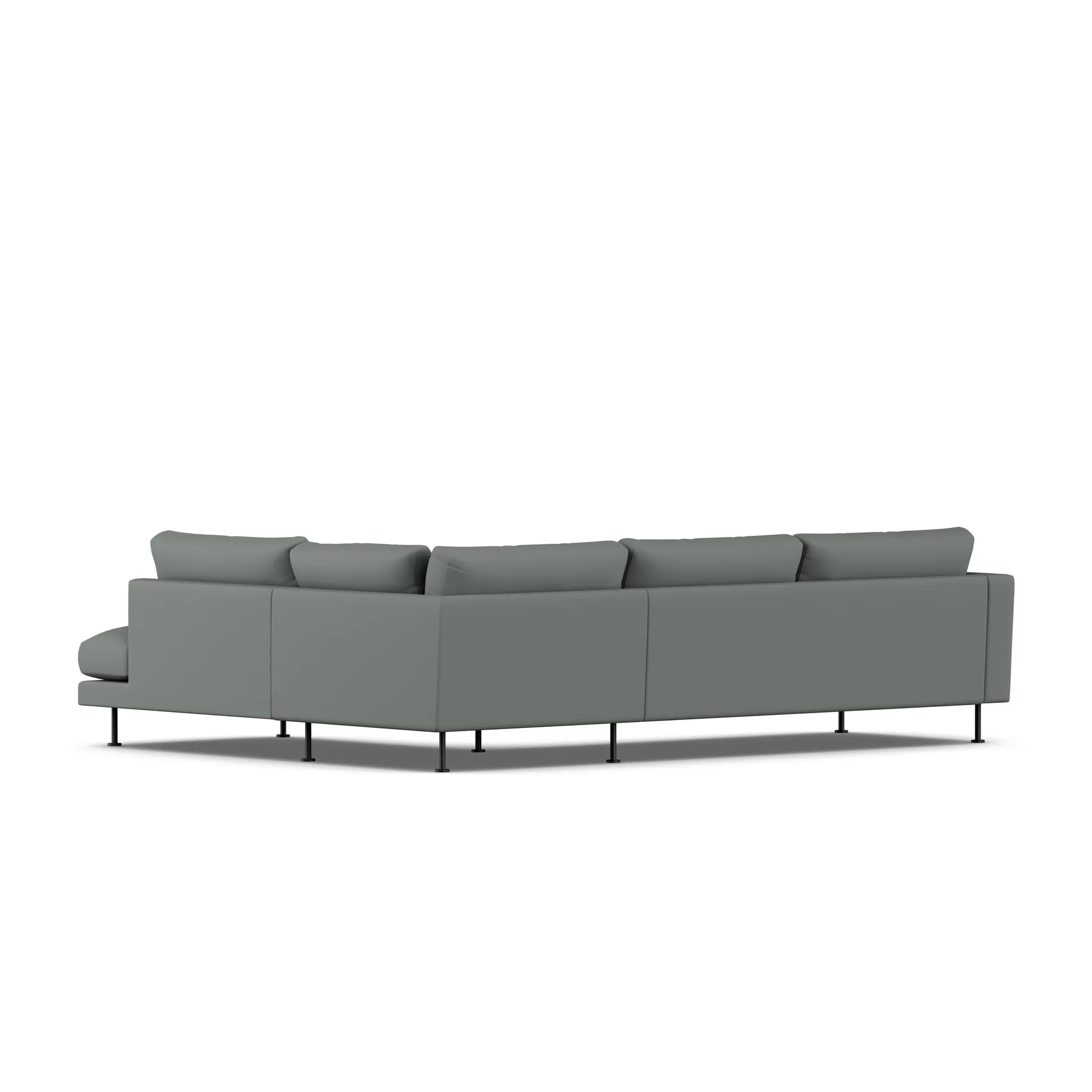 Bredhult Sofa, Caleido Grey 1240-Schwarzer Stahl, 3-sitzig A1 1898