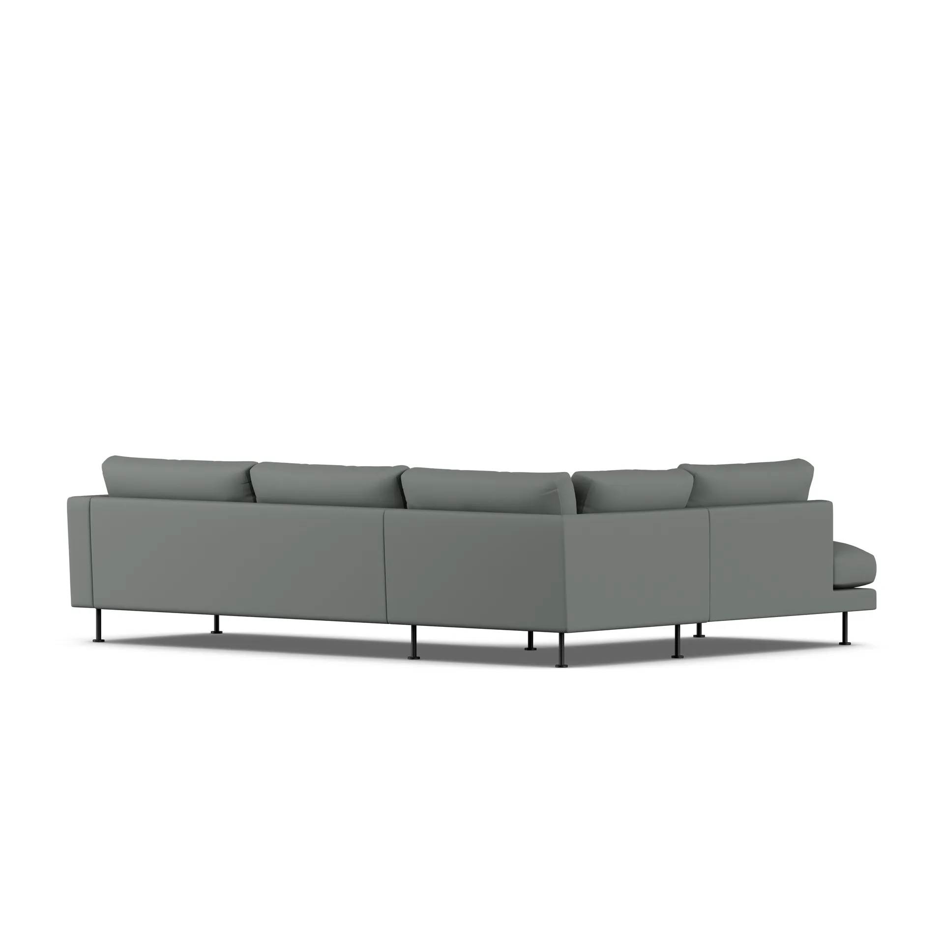 Bredhult Sofa, Caleido Grey 1240-Schwarzer Stahl, 3-sitzig A2 1898