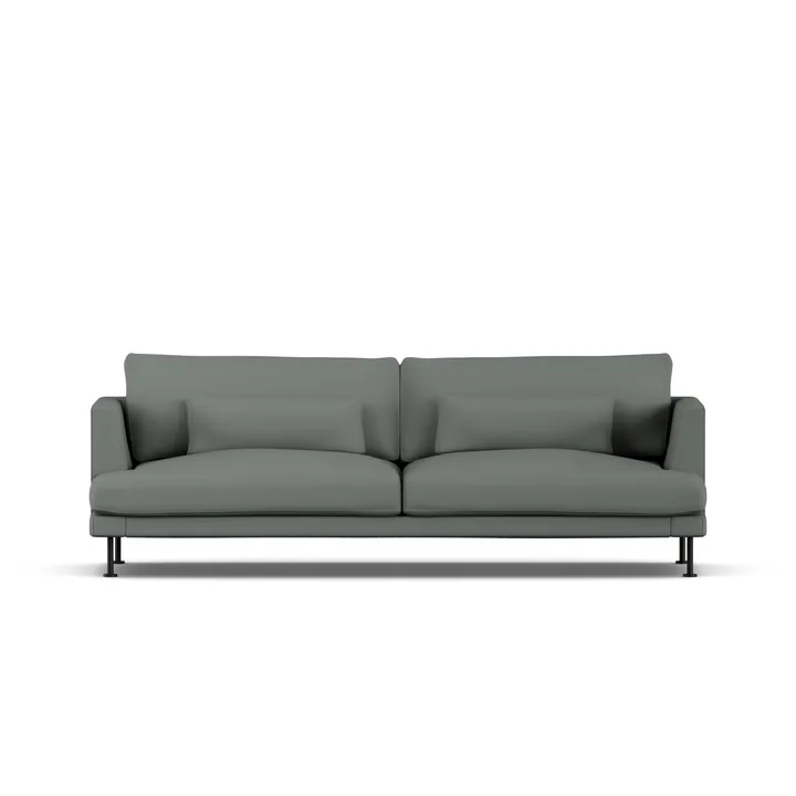 Bredhult Sofa - Caleido Grey 1240-Schwarzer Stahl, 3-sitzig - 1898