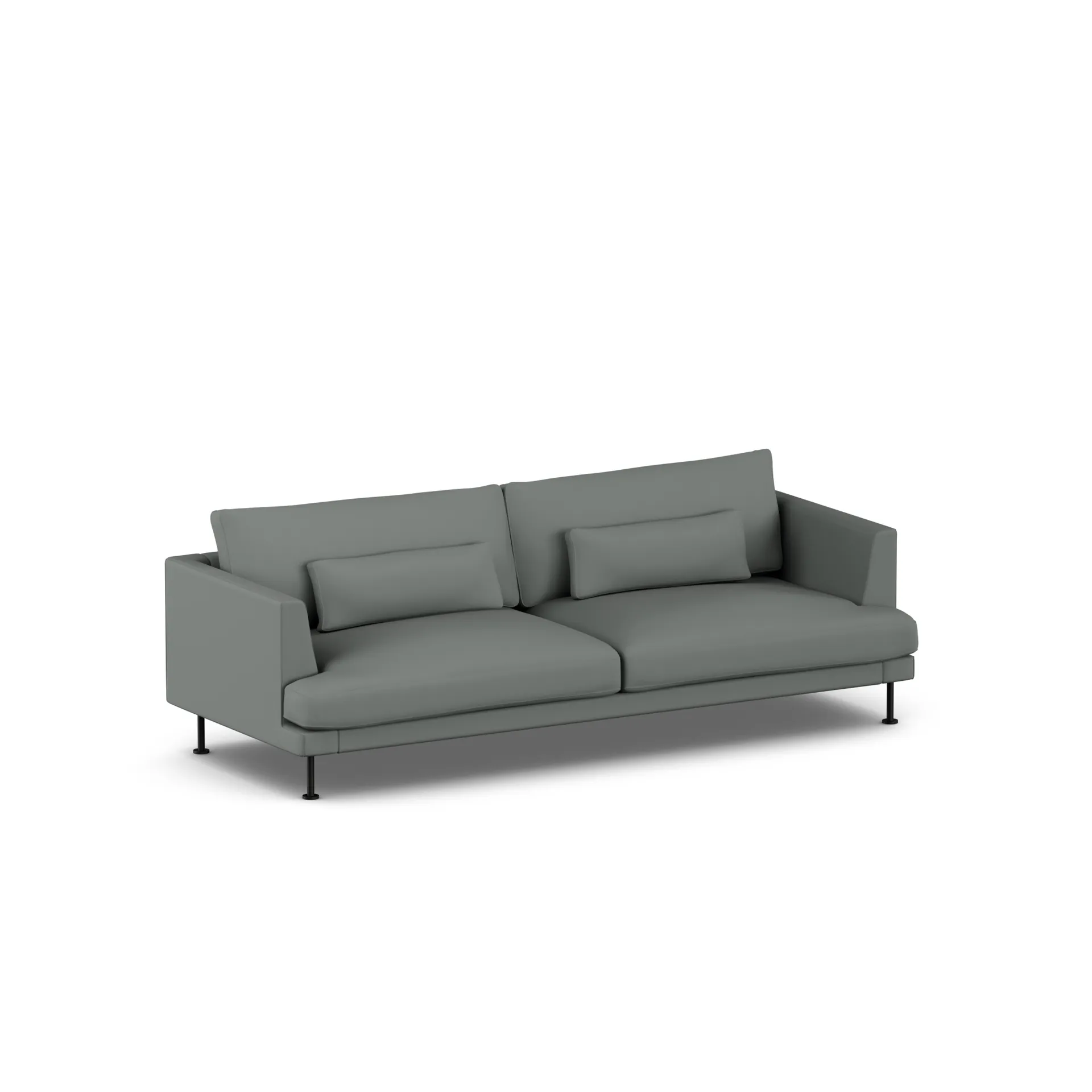 Bredhult Sofa, Caleido Grey 1240-Schwarzer Stahl, 3-sitzig 1898