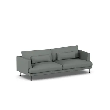 Bredhult Sofa - Caleido Grey 1240-Schwarzer Stahl, 3-sitzig - 1898