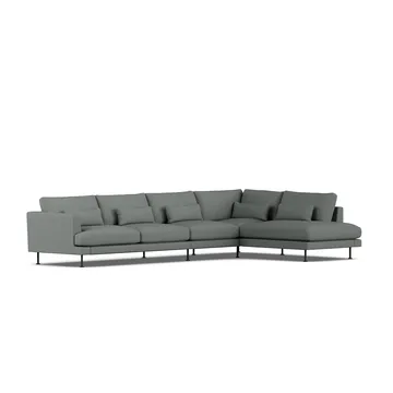 Bredhult Sofa - Caleido Grey 1240-Schwarzer Stahl, 4-sitzig B1 - 1898