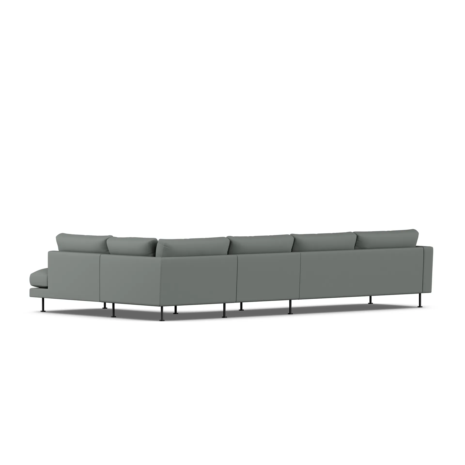 Bredhult Sofa, Caleido Grey 1240-Schwarzer Stahl, 4-sitzig B1 1898