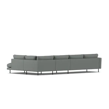 Bredhult Sofa - Caleido Grey 1240-Schwarzer Stahl, 4-sitzig B1 - 1898