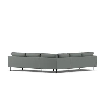 Bredhult Sofa - Caleido Grey 1240-Schwarzer Stahl, Ecksofa F - 1898