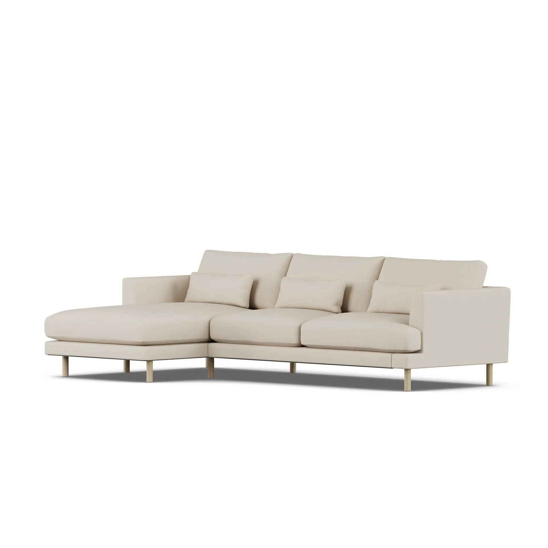 Bredhult Sofa, Jump Beige 1956-Eiche weiß geölt, 2,5-sitzig C2 1898