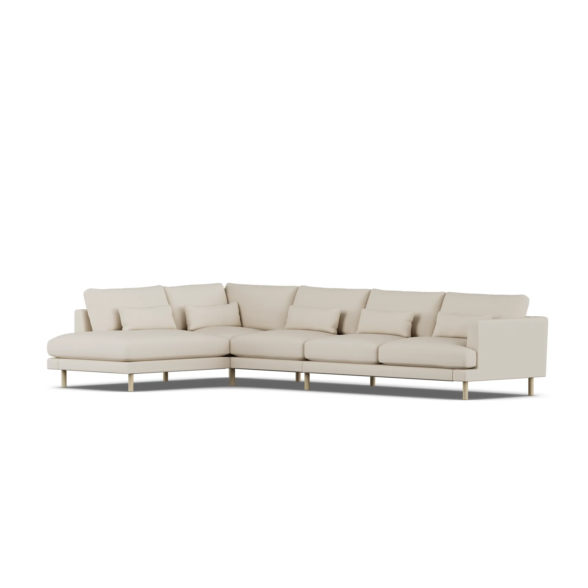 Bredhult Sofa, Jump Beige 1956-Eiche weiß geölt, 4-sitzig B2 1898