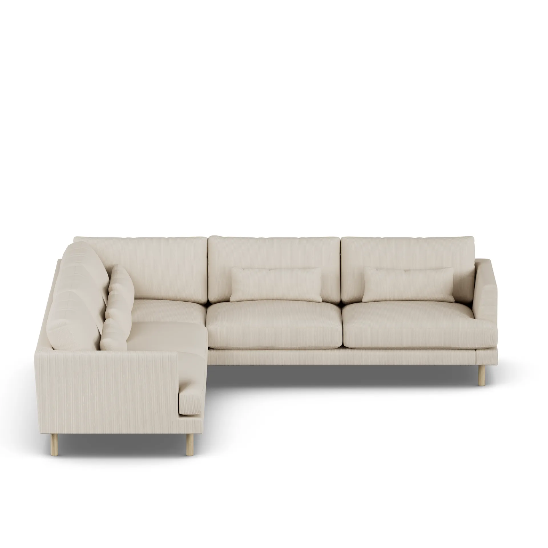 Bredhult Sofa, Jump Beige 1956-Eiche weiß geölt, Ecksofa F 1898