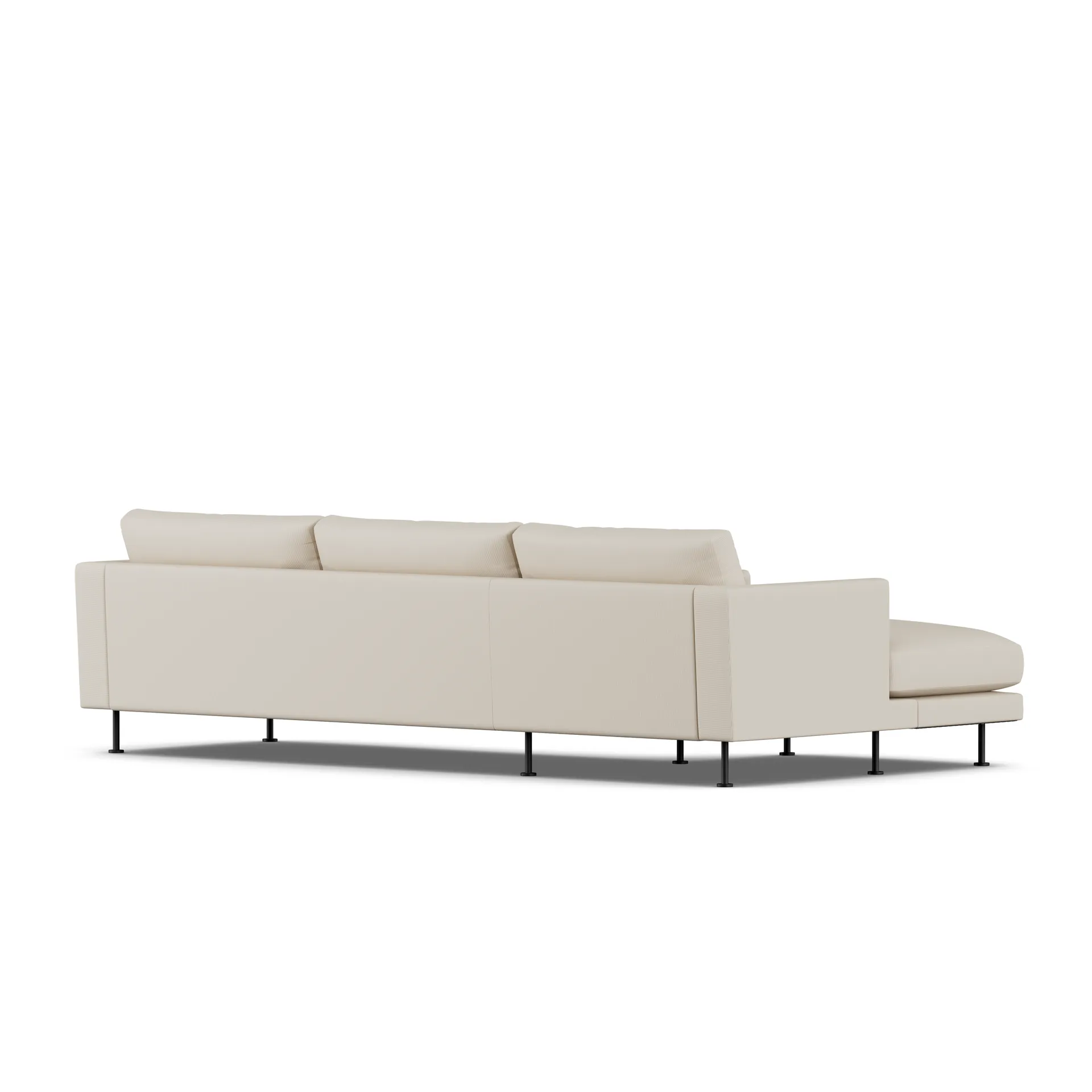 Bredhult Sofa, Jump Beige 1956-Schwarzer Stahl, 2,5-sitzig C2 1898
