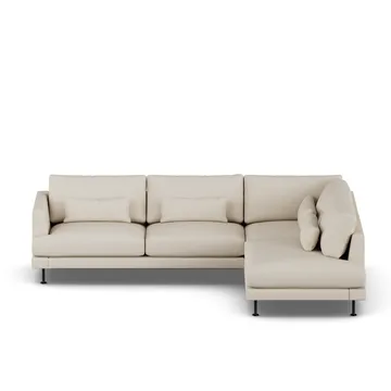 Bredhult Sofa - Jump Beige 1956-Schwarzer Stahl, 3-sitzig A1 - 1898