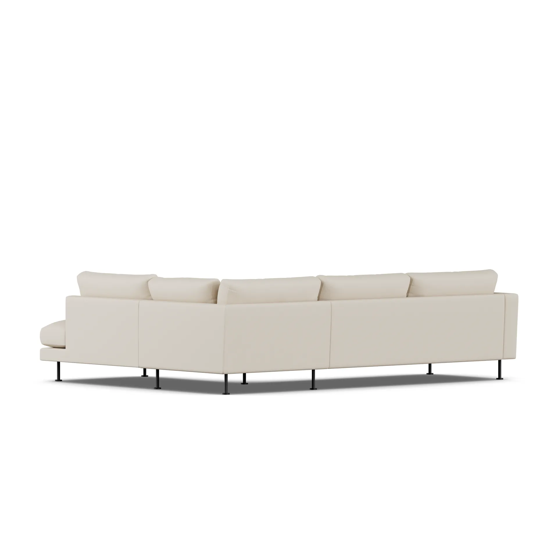 Bredhult Sofa, Jump Beige 1956-Schwarzer Stahl, 3-sitzig A1 1898