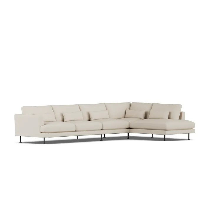 Bredhult Sofa - Jump Beige 1956-Schwarzer Stahl, 4-sitzig B1 - 1898