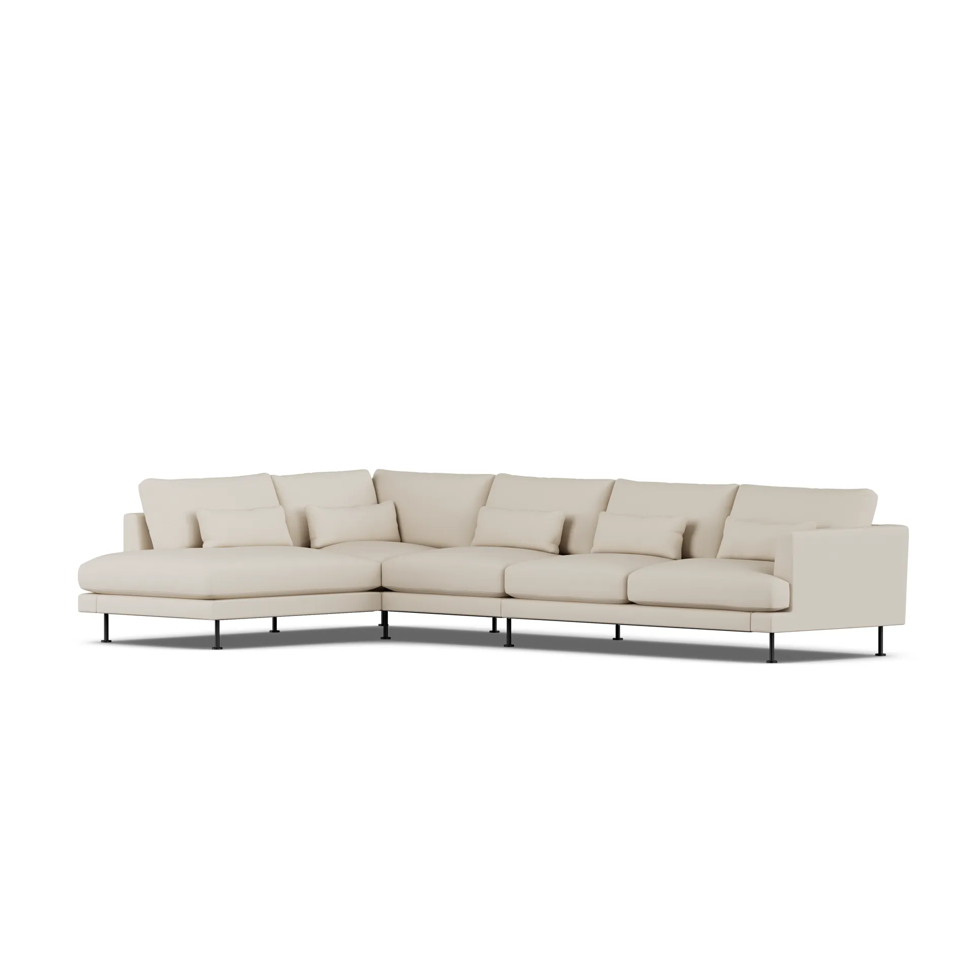 Bredhult Sofa, Jump Beige 1956-Schwarzer Stahl, 4-sitzig B2 1898