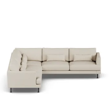 Bredhult Sofa - Jump Beige 1956-Schwarzer Stahl, Ecksofa F - 1898