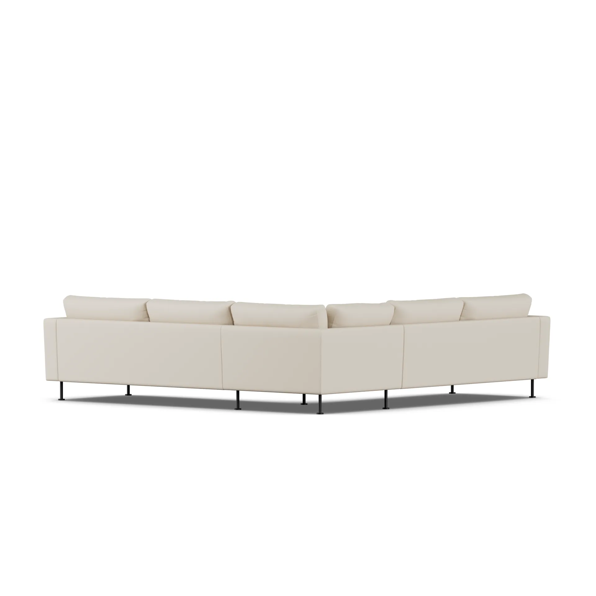 Bredhult Sofa, Jump Beige 1956-Schwarzer Stahl, Ecksofa F 1898