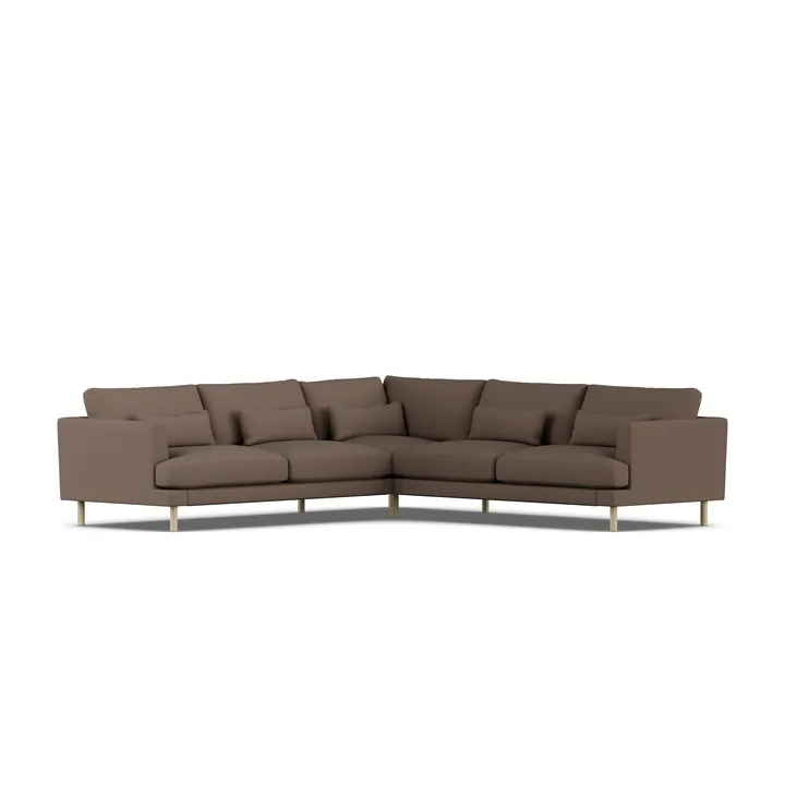 Bredhult Sofa - Jump Brown 1955-Eiche weiß geölt, Ecksofa F - 1898