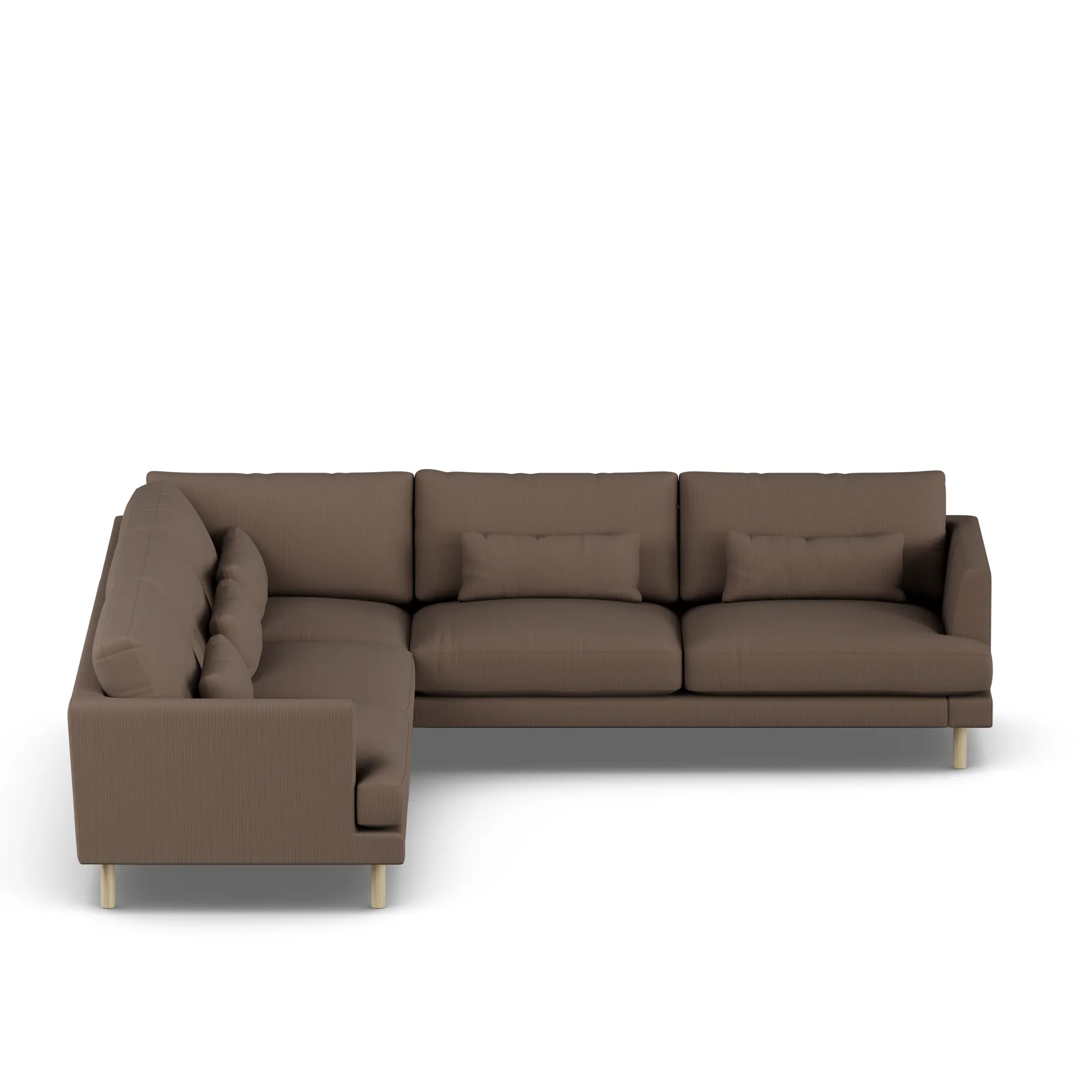 Bredhult Sofa, Jump Brown 1955-Eiche weiß geölt, Ecksofa F 1898