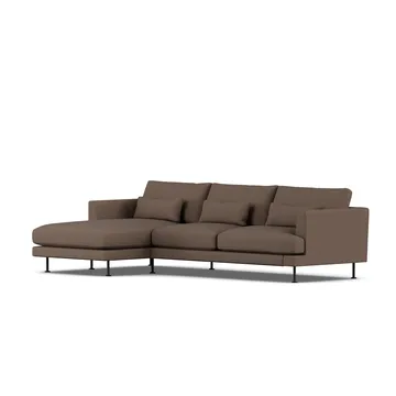Bredhult Sofa - Jump Brown 1955-Schwarzer Stahl, 2,5-sitzig C2 - 1898