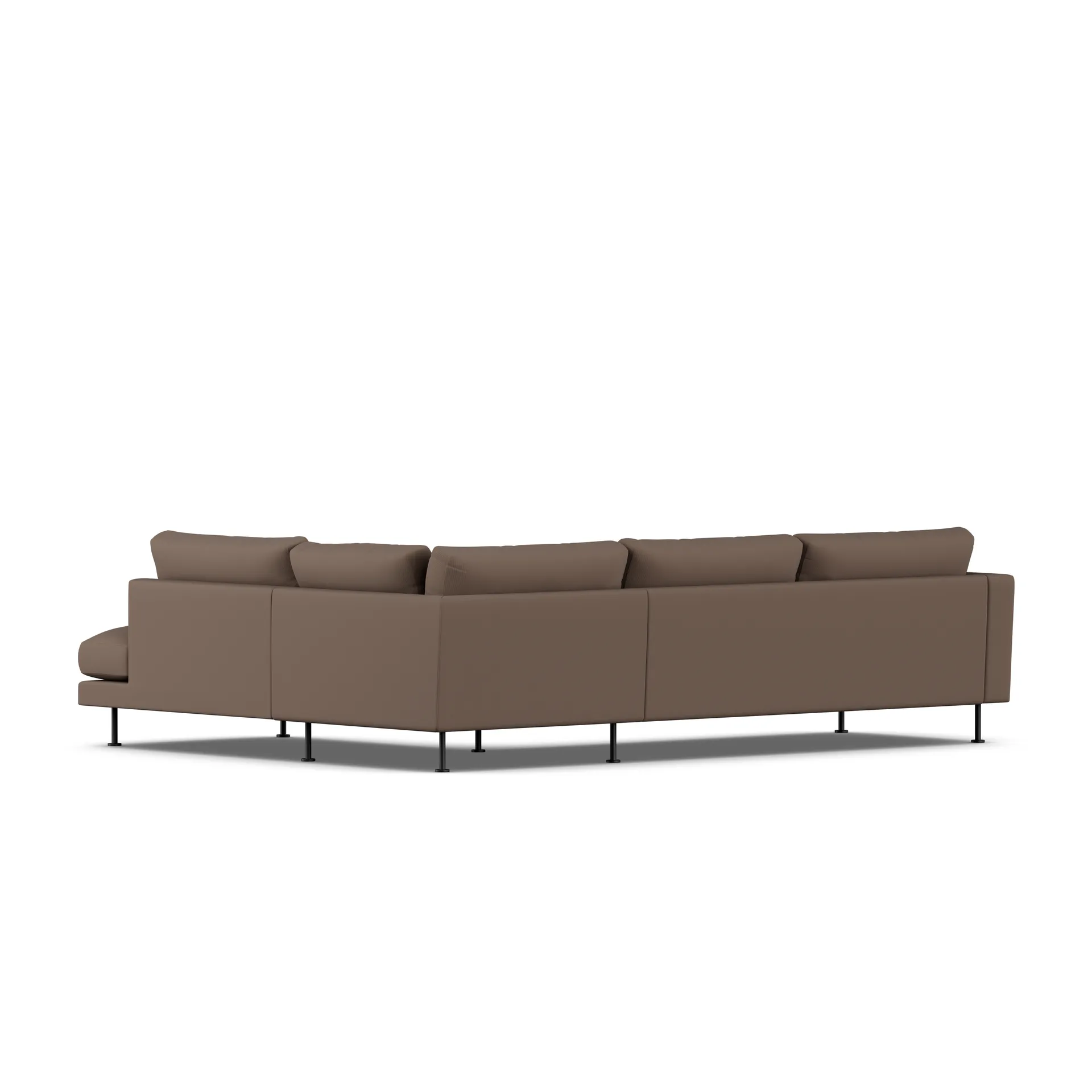 Bredhult Sofa, Jump Brown 1955-Schwarzer Stahl, 3-sitzig A1 1898