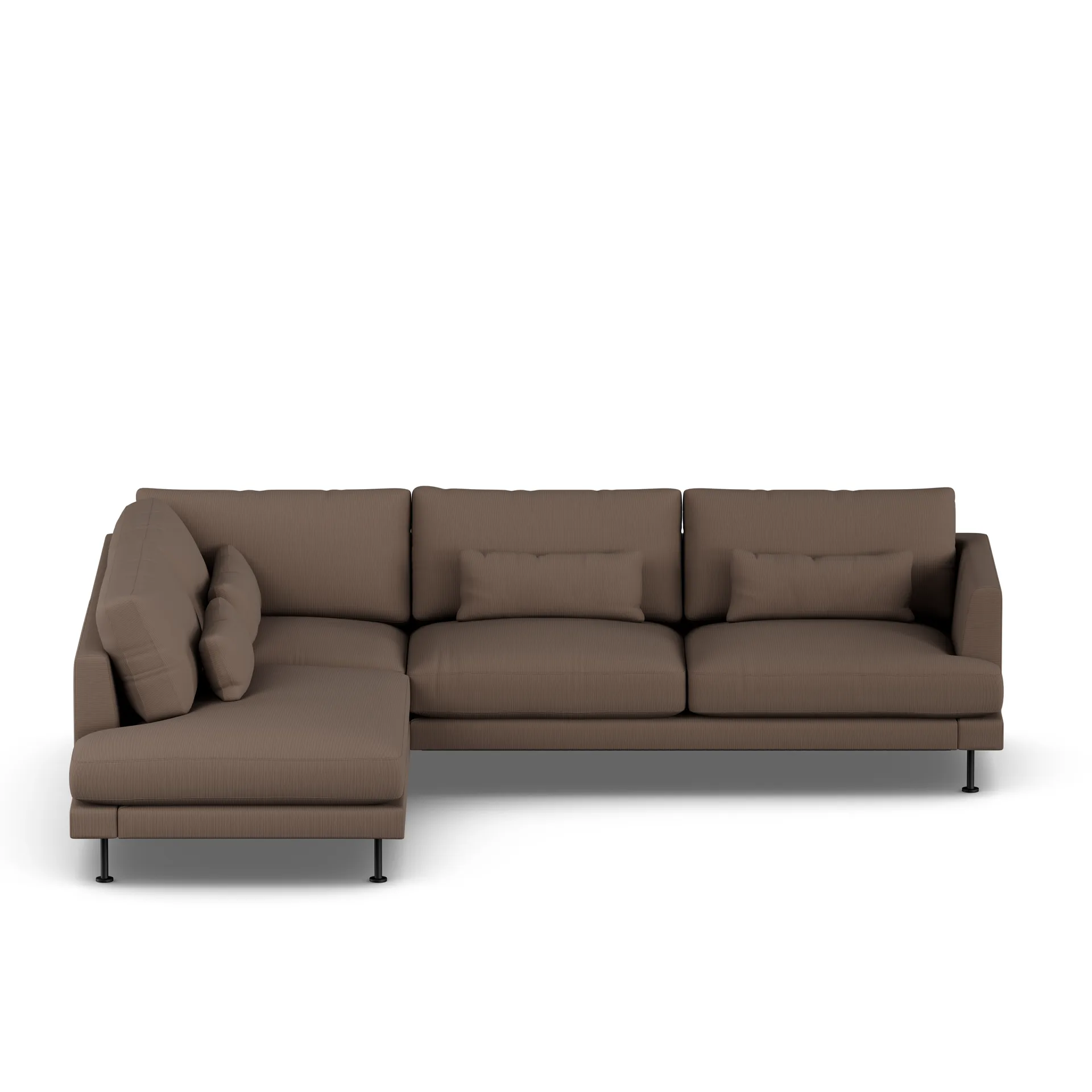 Bredhult Sofa, Jump Brown 1955-Schwarzer Stahl, 3-sitzig A2 1898
