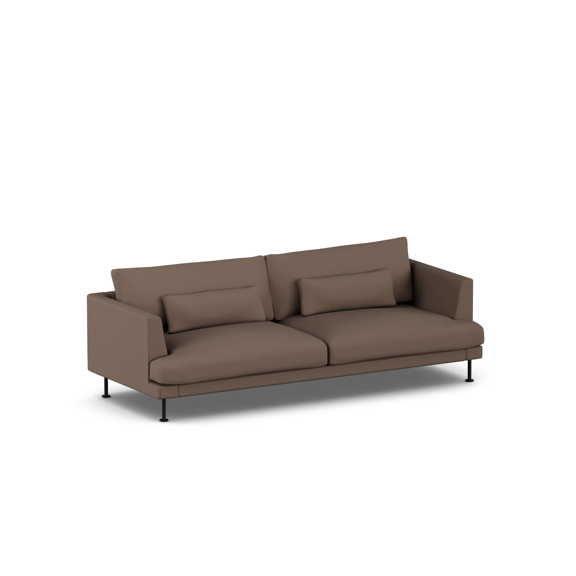 Bredhult Sofa, Jump Brown 1955-Schwarzer Stahl, 3-sitzig 1898
