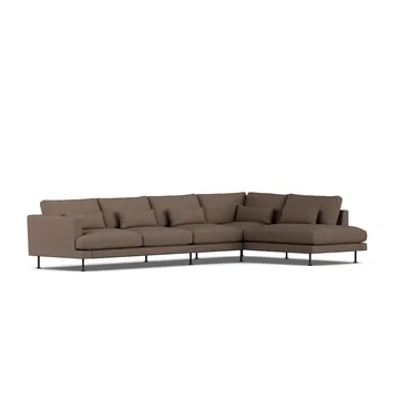 Bredhult Sofa - Jump Brown 1955-Schwarzer Stahl, 4-sitzig B1 - 1898