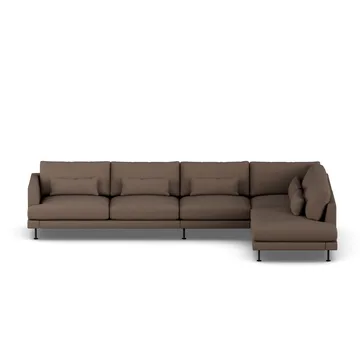 Bredhult Sofa - Jump Brown 1955-Schwarzer Stahl, 4-sitzig B1 - 1898