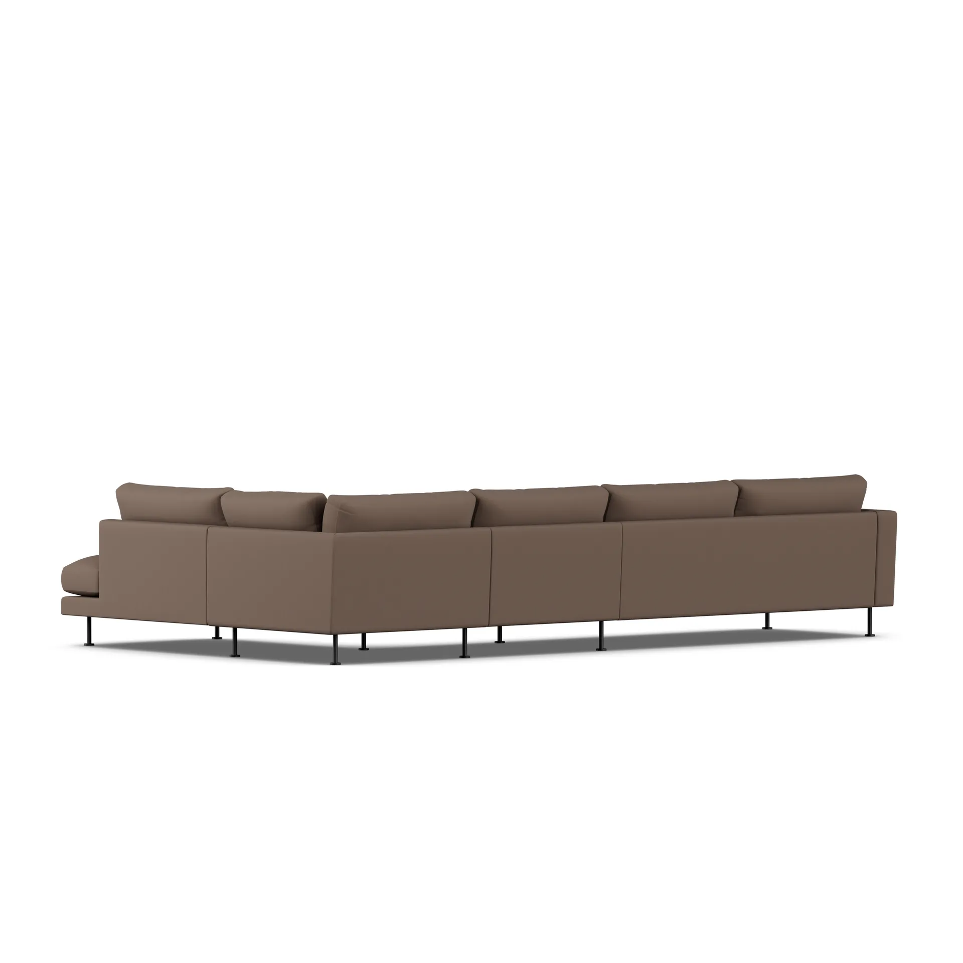 Bredhult Sofa, Jump Brown 1955-Schwarzer Stahl, 4-sitzig B1 1898