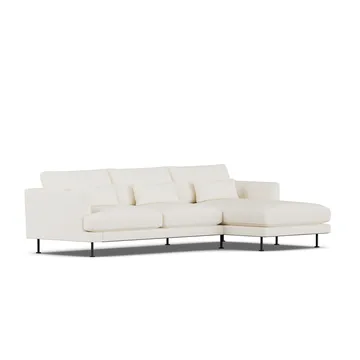 Bredhult Sofa - Jump Off White 1954-Schwarzer Stahl, 2,5-sitzig C1 - 1898